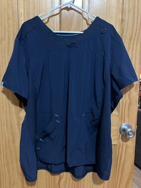 Scrubstar Navy V-Neck Women's Short Sleeve Medical Top